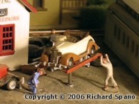 Car Lift at Rocky's Service Station